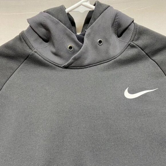 Nike Short Sleeve Hoodie Men's Large Gray Dri-Fit Basketball Activewear Top GUC - Picture 10 of 11